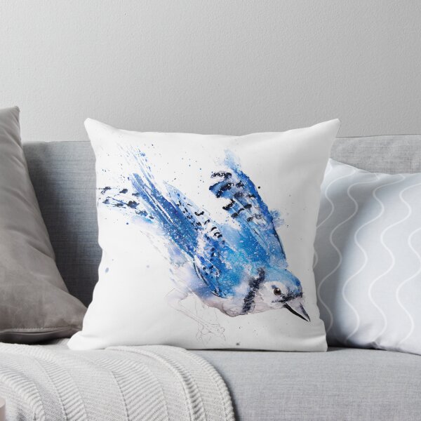 Item preview, Blue Jay Bird Painting Bird Watercolour Painting by Syman Kaye - Modern Blue Jay Bird Art designed and sold by Syman Kaye.