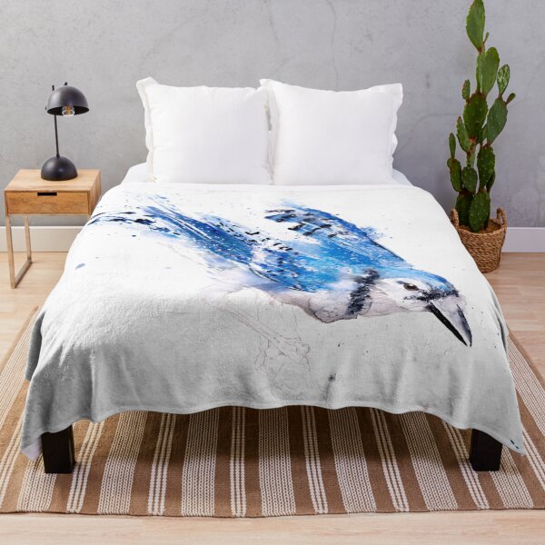 Item preview, Blue Jay Bird Painting Bird Watercolour Painting by Syman Kaye - Modern Blue Jay Bird Art designed and sold by Syman Kaye.