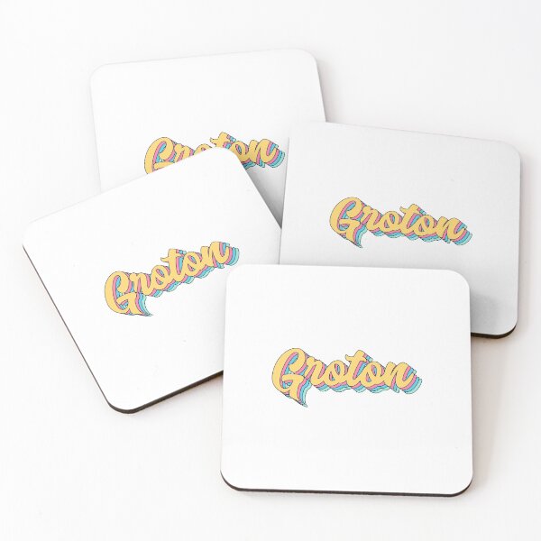 Item preview, Groton Connecticut Retro Yellow Script designed and sold by modeoftravel.