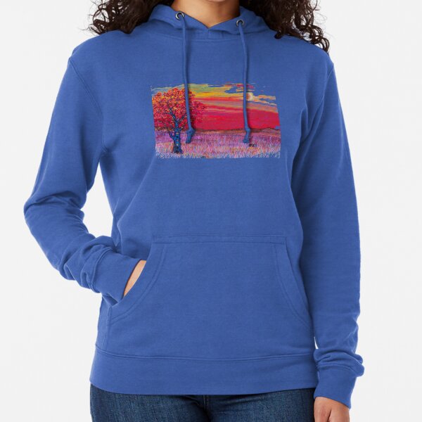 Tree & the Moon by Angela Ferrari Lightweight Hoodie