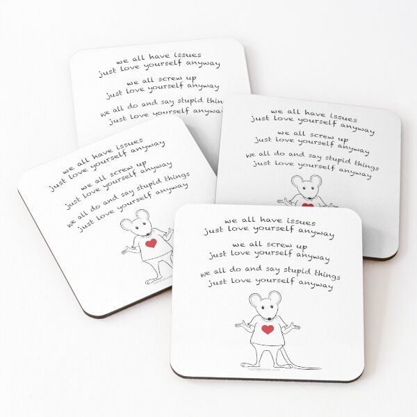 Item preview, MantraMouse® Love Yourself Anyway Cartoon designed and sold by Donna Martini.