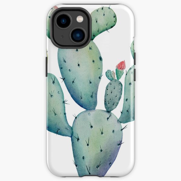 Prickly Pear Watercolor Desert Cactus iPhone Tough Case