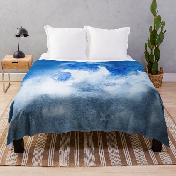 Item preview, Blue Sky Painting Blue Sky Watercolour Painting by Syman Kaye - Modern Blue Sky Art designed and sold by Syman Kaye.