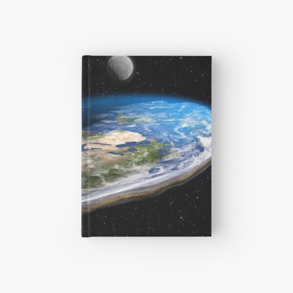 Earth is flat, Astronomy, Science, Exploration, Moon, Space, Galaxy, Solar System, Atmosphere, Satellite Hardcover Journal