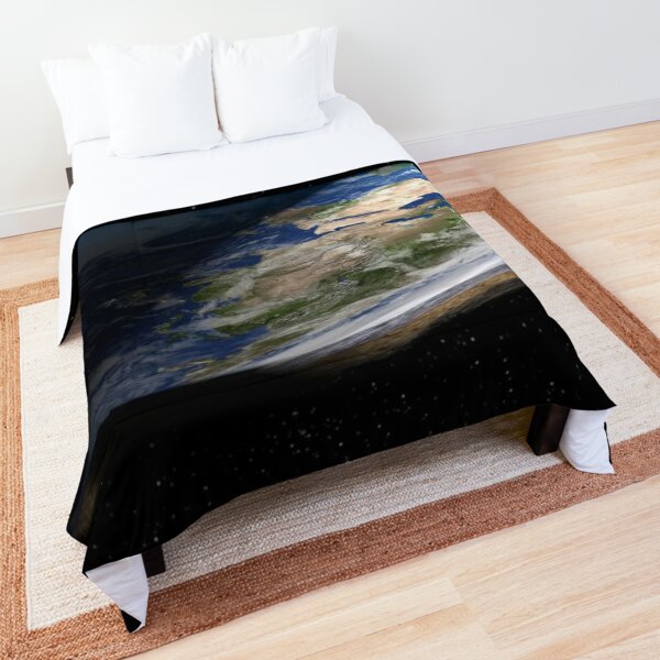 Earth is flat, Astronomy, Science, Exploration, Moon, Space, Galaxy, Solar System, Atmosphere, Satellite Comforter