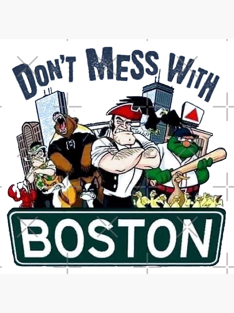 Boston Sports Sticker Mounted Print for Sale by NathanBetti09