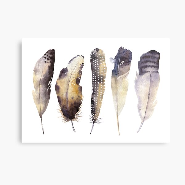 Item preview, Feather Painting Feather Watercolour Painting by Syman Kaye - Modern Feather Art designed and sold by Syman Kaye.