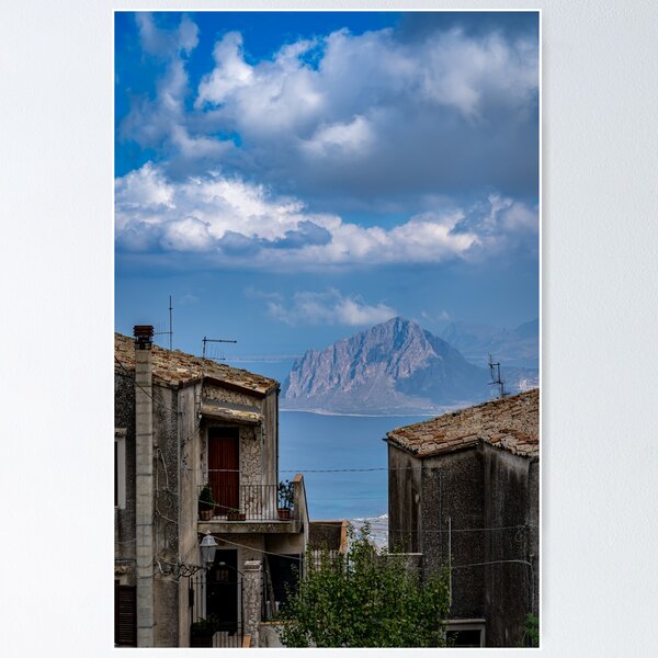 Item preview, A view from the beautiful hilltop village of Erice Italy (Sicily) designed and sold by Meandering Max.