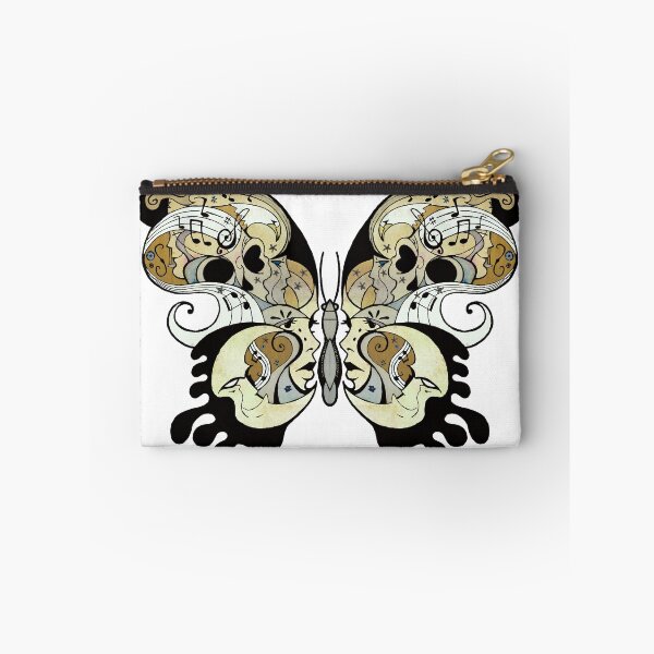 Item preview, Rock n Roll Butterfly design with faces, skulls, moons and guitars  designed and sold by JLDavidsonArt.