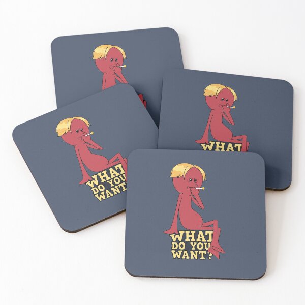 Red Meeseeks - What Do You Want? Coasters (Set of 4)
