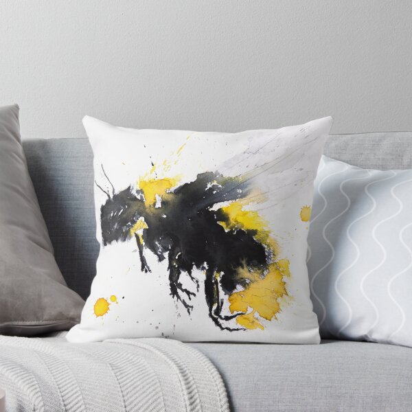 Item preview, Bee Painting Feather Watercolour Painting by Syman Kaye - Modern Bee Art designed and sold by Syman Kaye.