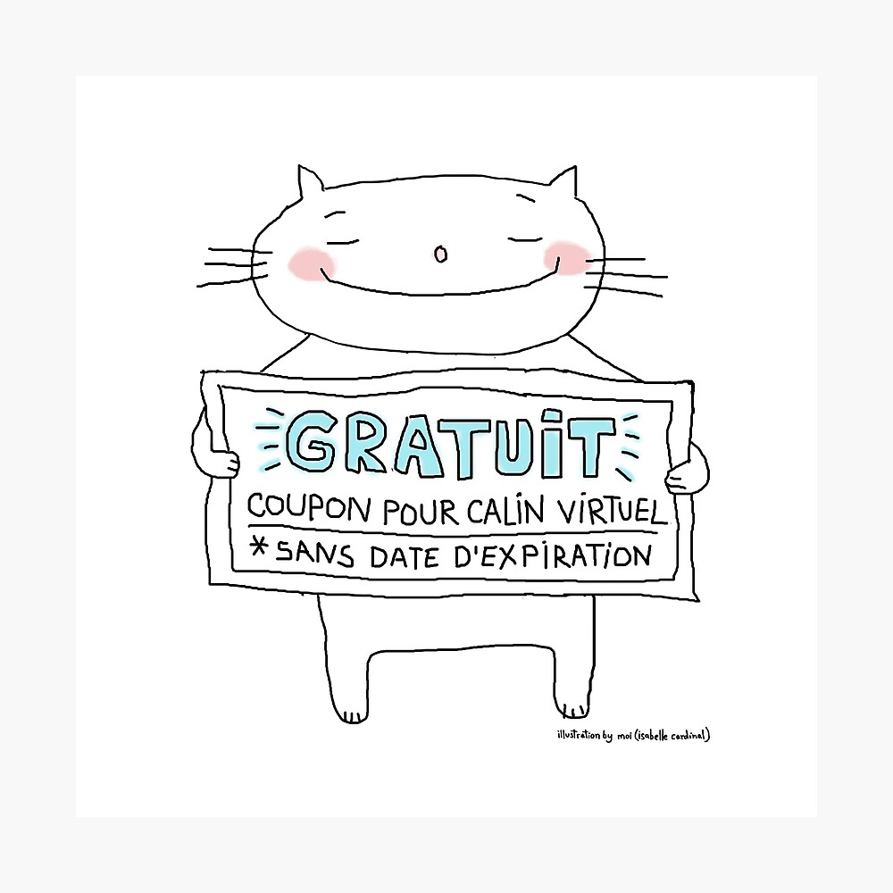 Free, virtual hug (French!) Gratuit calin virtuel Ooh la la French doodle  Poster for Sale by eyecreate | Redbubble