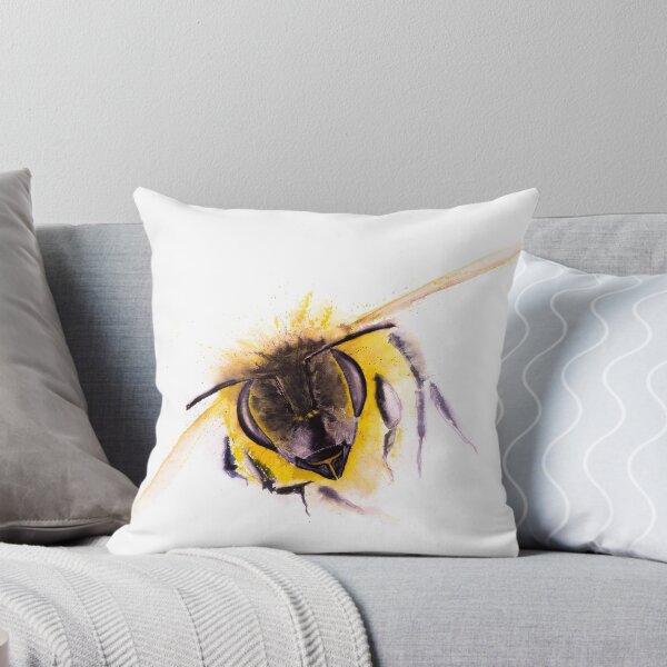 Item preview, Bee Painting Feather Watercolour Painting by Syman Kaye - Modern Bee Art designed and sold by Syman Kaye.