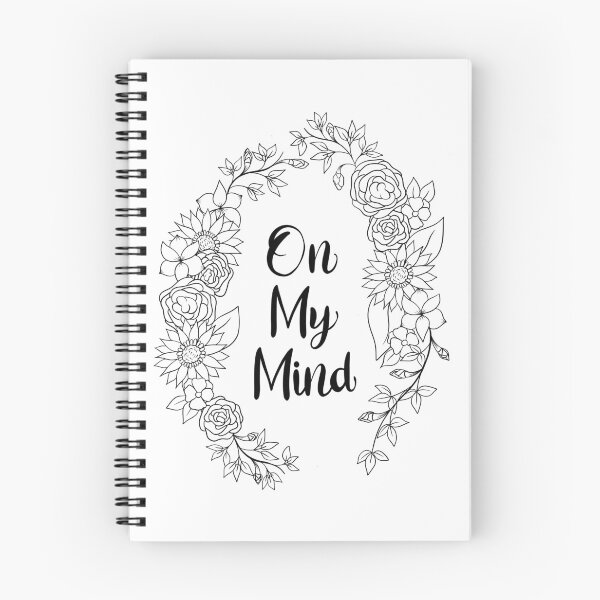 Item preview, On My Mind Notebook designed and sold by coloringbliss.