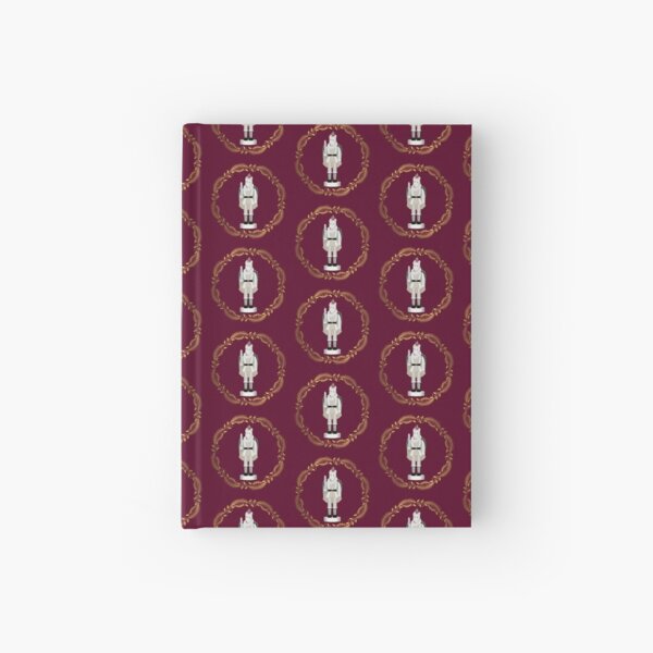The Nutcracker Christmas Special - Mouse King Nutcracker in Golden Christmas Wreath (Crimson) Hardcover Journal