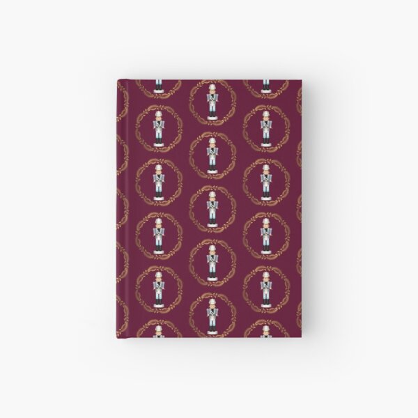 The Nutcracker Christmas Special - Drummer Boy in Golden Christmas Wreath (Crimson) Hardcover Journal