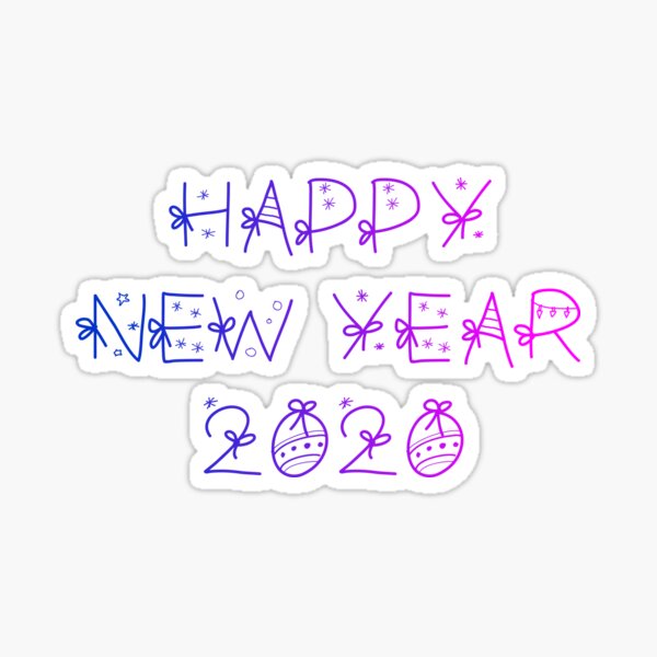 Happy New Year Stickers Redbubble - happy new year 2019 happy new year 2019 roblox