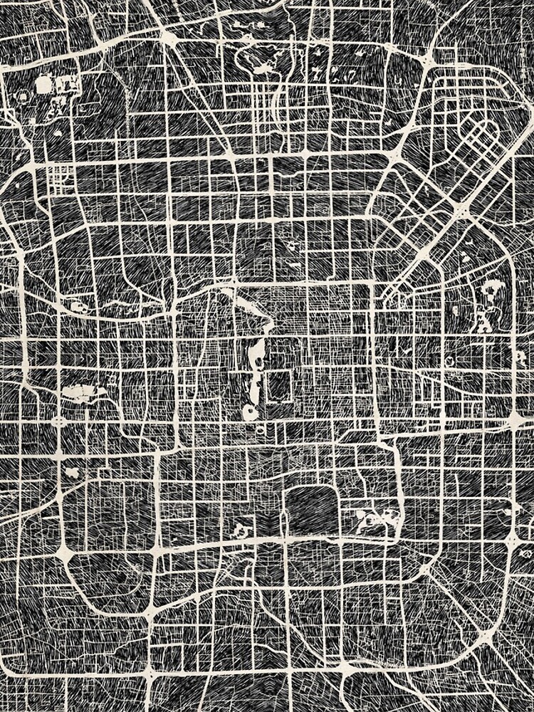 Thumbnail 4 of 4, iPhone Case, Beijing map designed and sold by InkMaps.