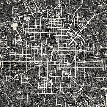 Artwork thumbnail, Beijing map by InkMaps