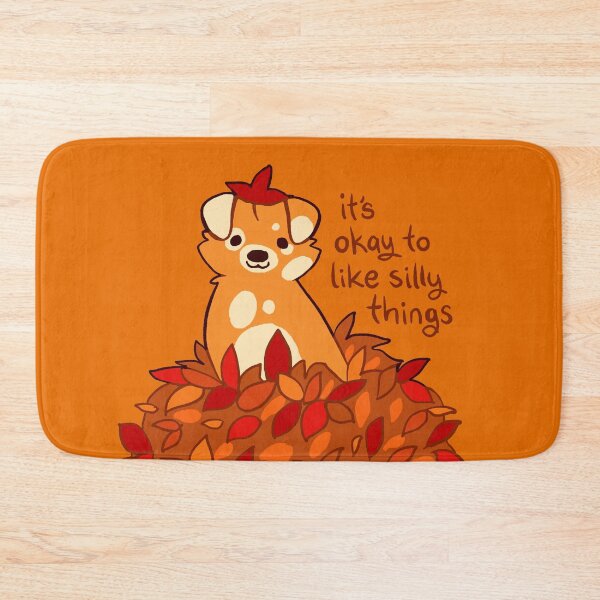 Item preview, "It's Okay to Like Silly Things" Fall Leaves Puppy designed and sold by thelatestkate.