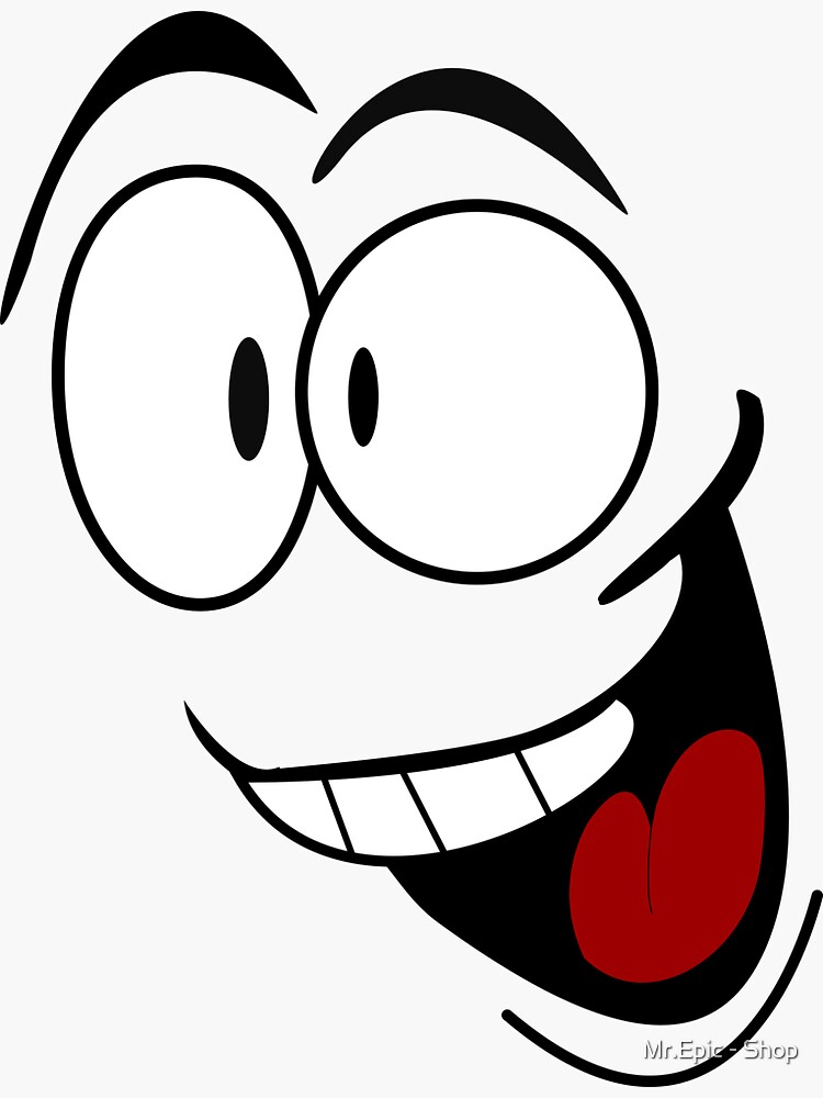 "Cartoon face" Sticker by Jimhanes Redbubble