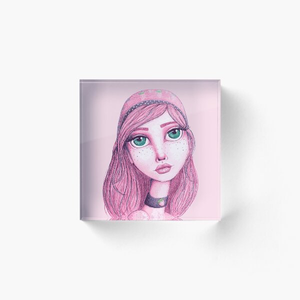 I Heart Strawberry Shortcake Acrylic Block
