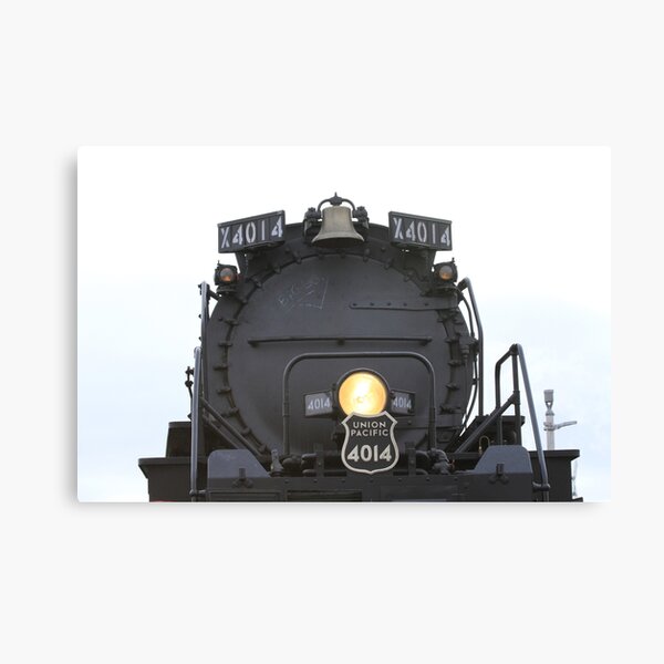 Big Boy 4014 closeup with a light on the front. Canvas Print