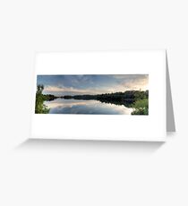 Ardingly Reservoir Panoramic Reflection Greeting Card