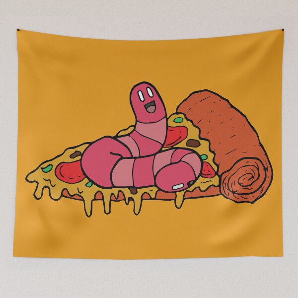 Item preview, Wormy Pizza designed and sold by Moonstone Ghosts.