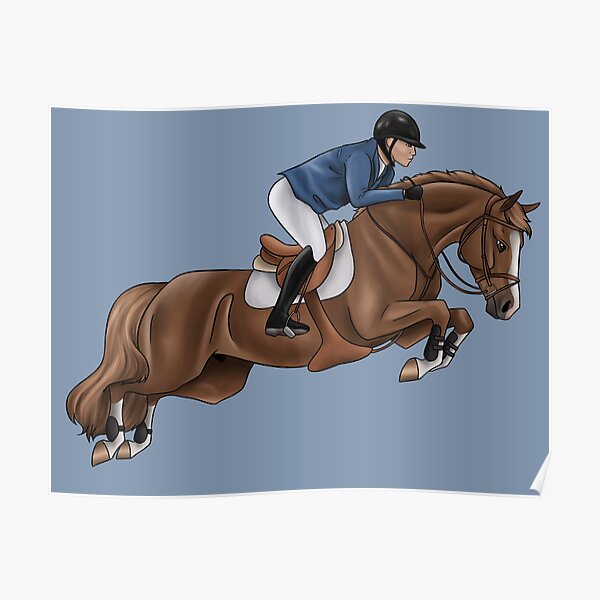 Horse Jumping Wall Art for Sale | Redbubble