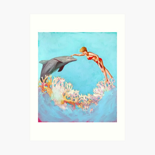 Dolphin Shores Art Print