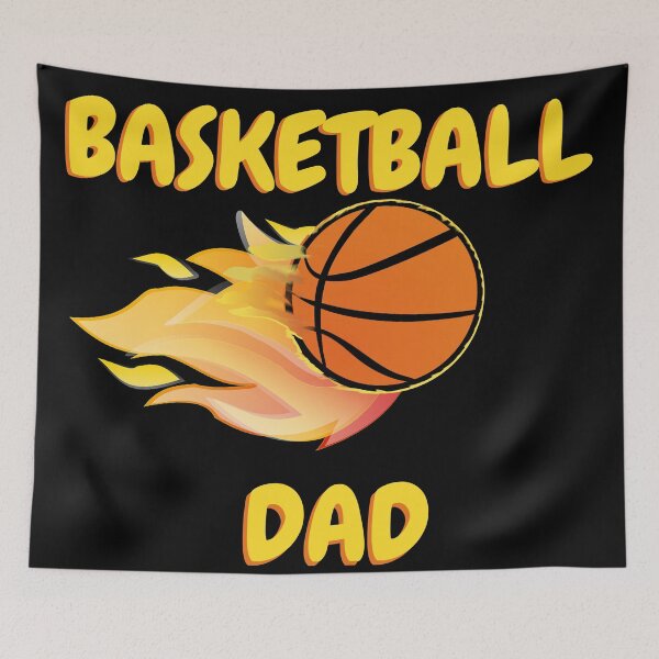 Item preview, Basketball Dad Fiery Basketball Gift Design designed and sold by LostLatticework.