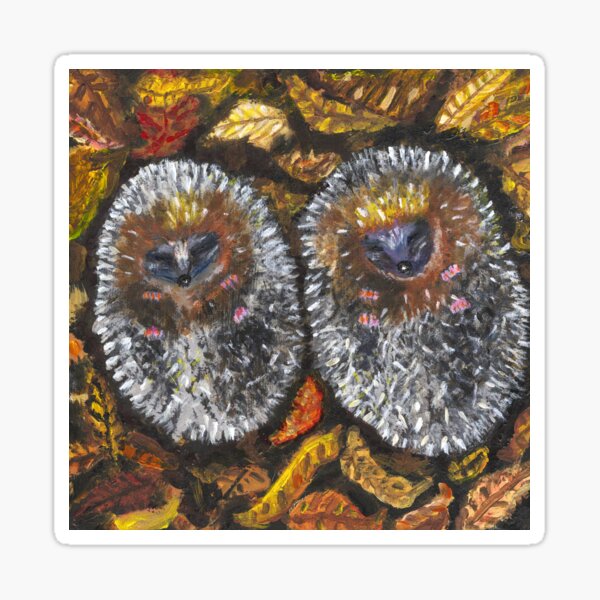 Sleepy Hedgehogs Sticker