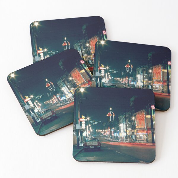 Item preview, View of East Pender Street at night (c. 1970s) designed and sold by FOVCA.