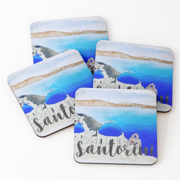 Item preview, Oia in watercolor designed and sold by dreamtravel.