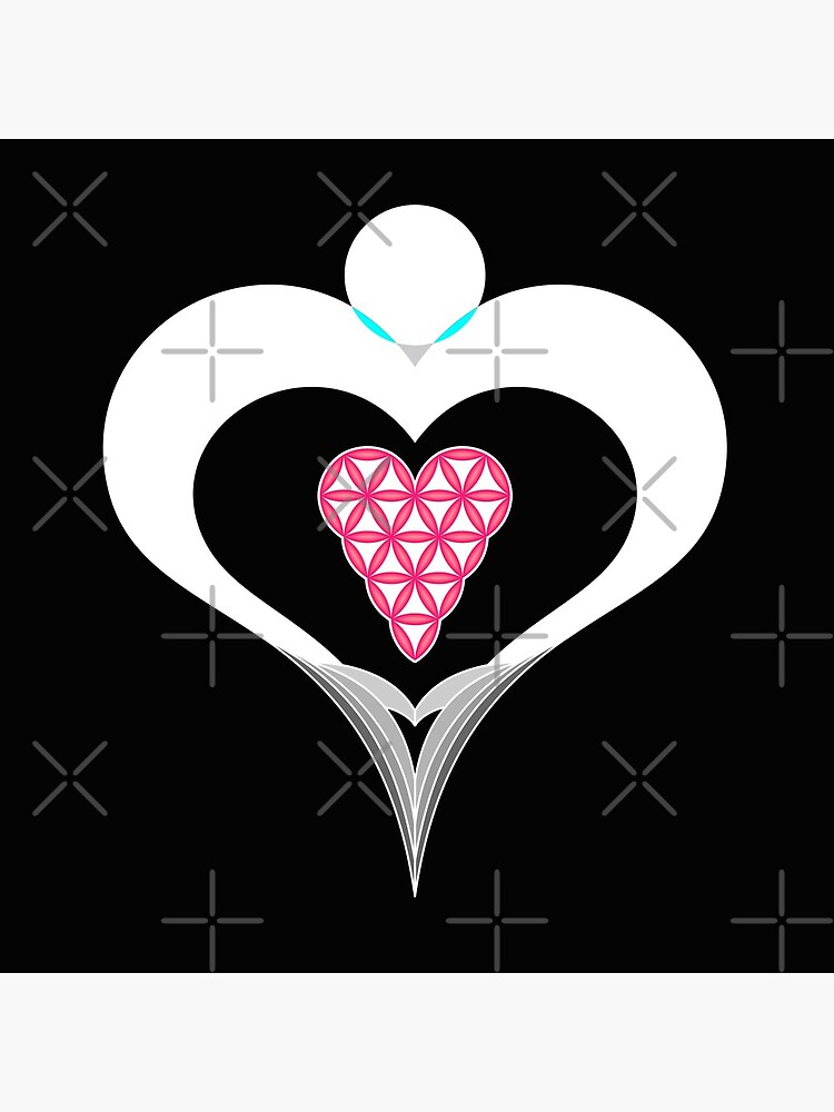 Heart Angel With The Heart Of Life, 3D-White/Red. by podweb