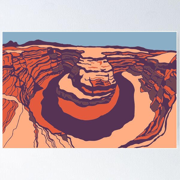 Item preview, Horseshoe bend in desert shades  designed and sold by Ward Workshop Art.