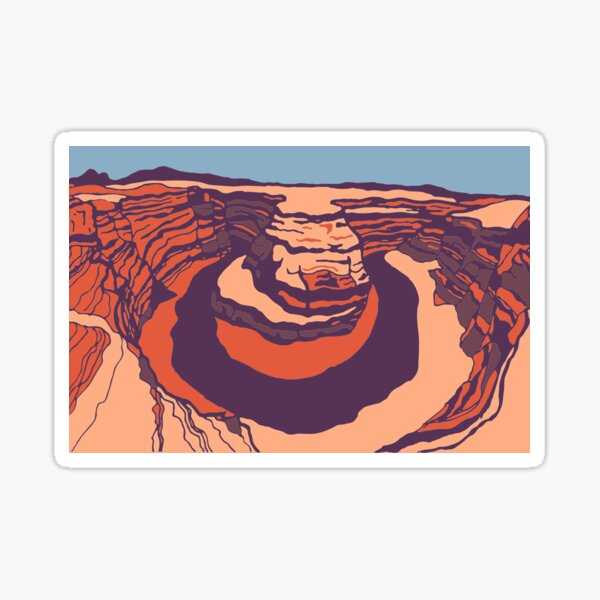 Item preview, Horseshoe bend in desert shades  designed and sold by Ward Workshop Art.