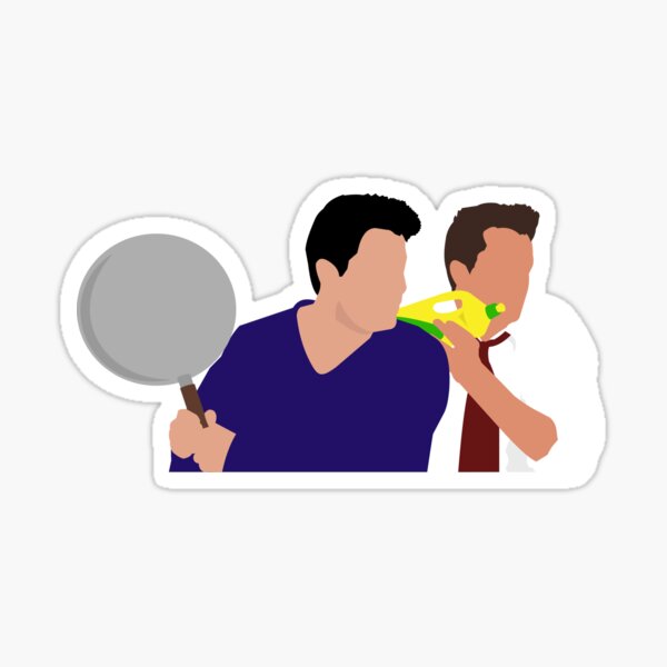 Chandler and Joey Sticker