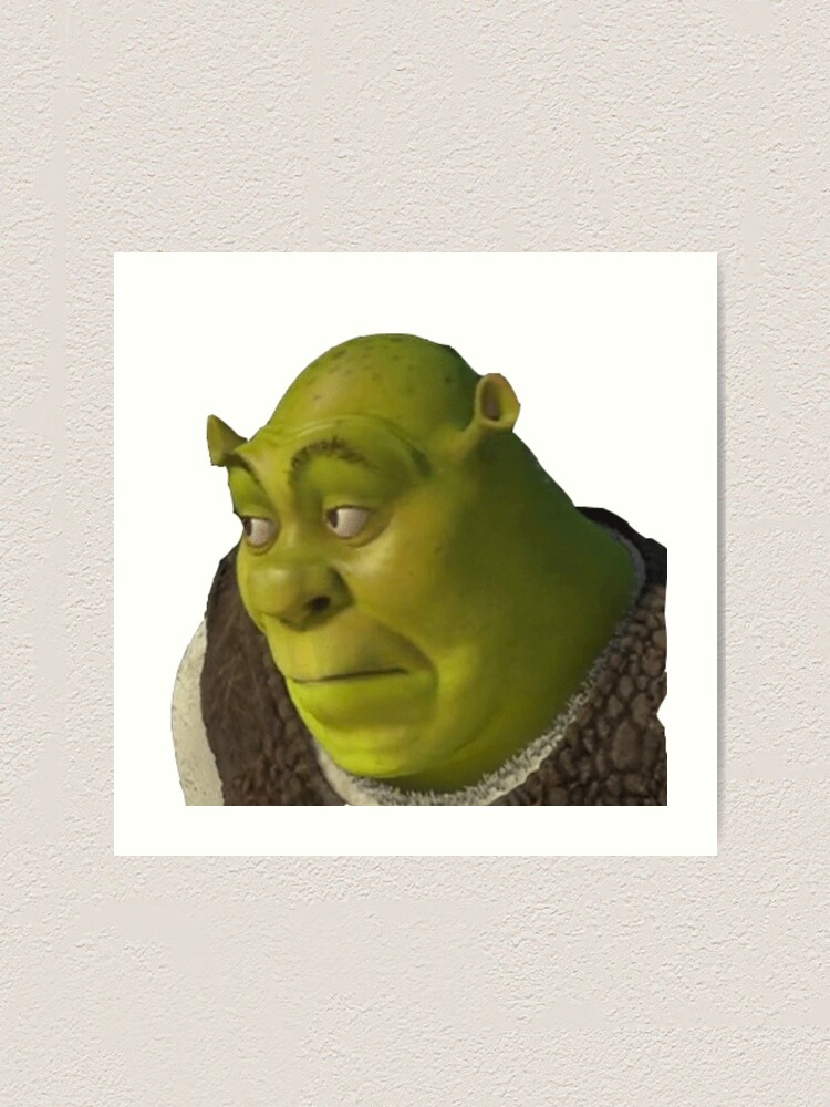 Giant Shrek Head Art Print for Sale by MemeStickersCo