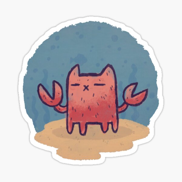 Vista previa del artículo con la obra «Gato cangrejo», diseñado y vendido por EmiliusDraws.