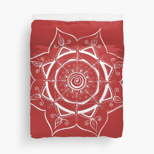 Mandala hand painted and magical Duvet Cover