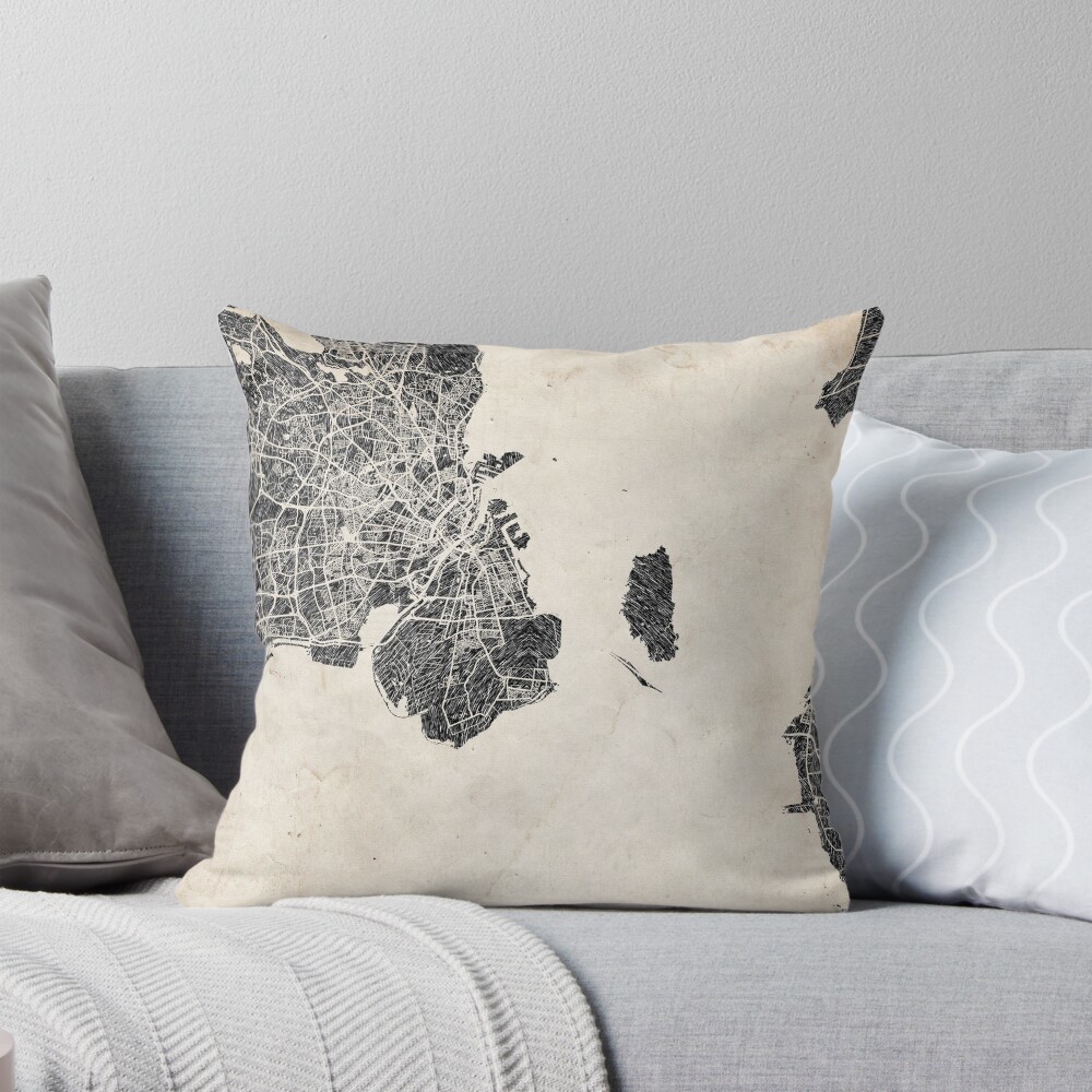 Item preview, Throw Pillow designed and sold by InkMaps.