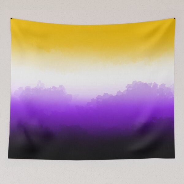 Item preview, Watercolor non binary pride flag designed and sold by Chiara Filincieri.