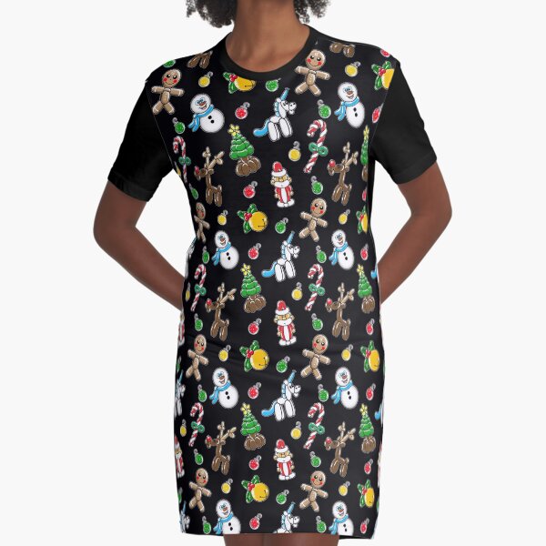 christmas balloons Graphic T-Shirt Dress