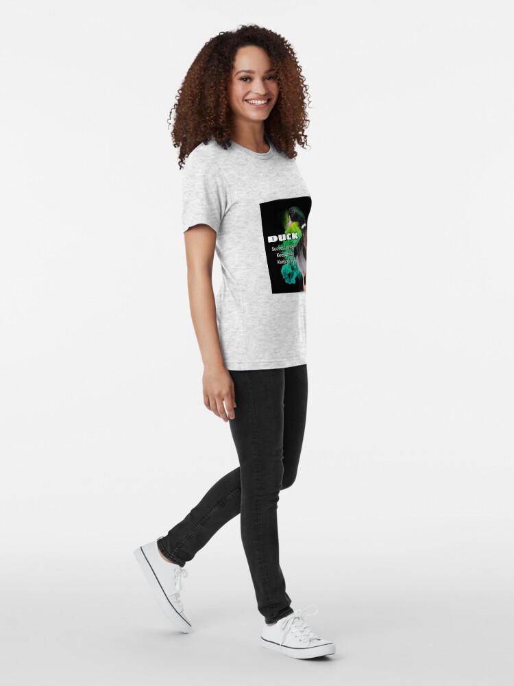 Alternate view of Duck symbolism Tri-blend T-Shirt