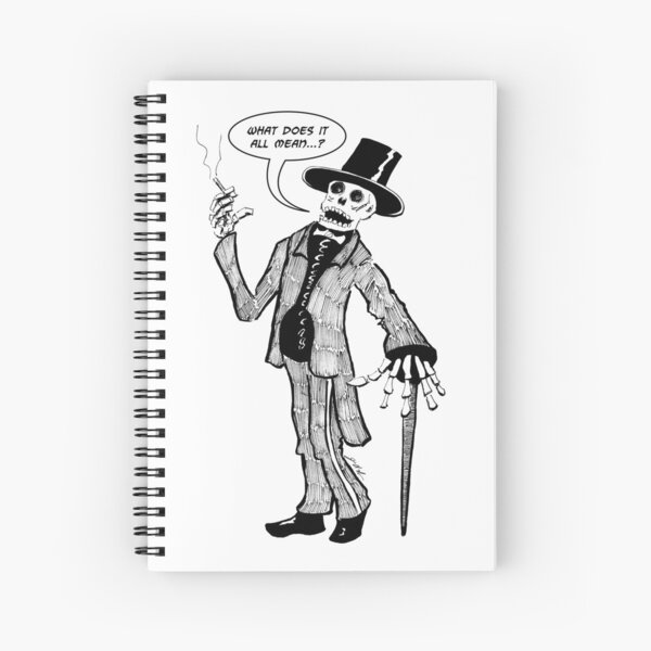 Contemplative Skeleton: Tuxedo Spiral Notebook