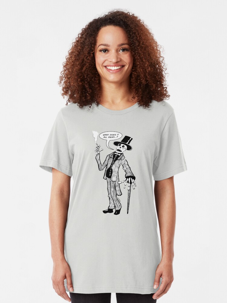 Alternate view of Contemplative Skeleton: Tuxedo Slim Fit T-Shirt