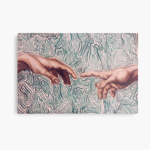modern creation of adam Metal Print