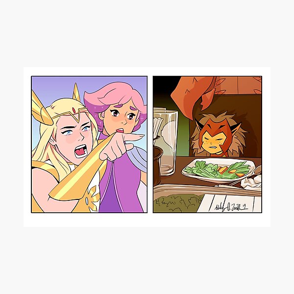 She-Ra gritando a Catra Meme Lámina fotográfica